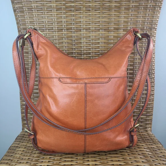 HOBO Orange Leather Hobo Bag - Picture 2 of 16